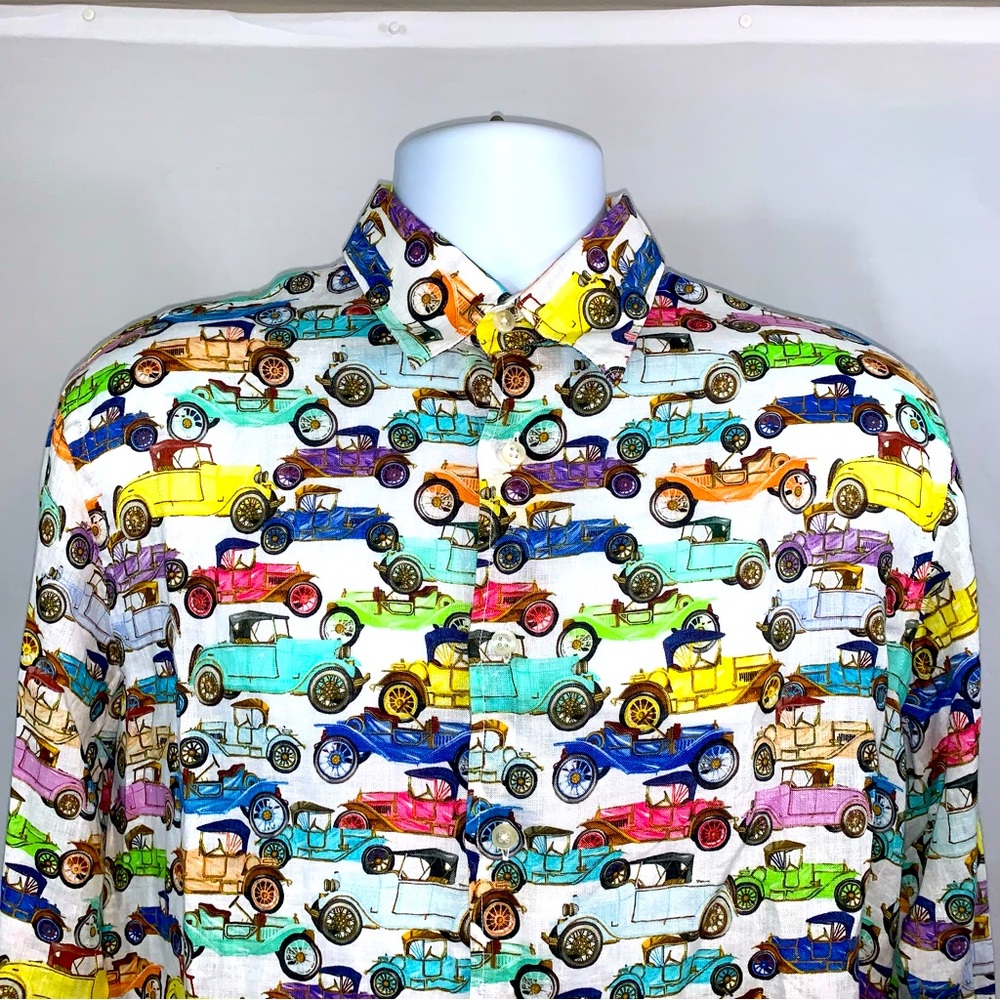 Michael’s Men’s 100% Linen Casual Button Down Long Sleeve Shirt. NWT.